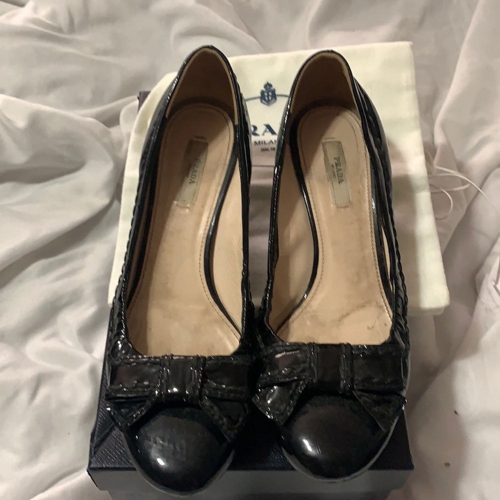 Black Prada kitten heels